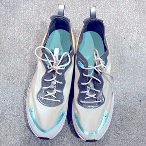 Women's Cream and Teal Sneakers